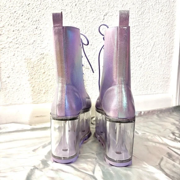 ✨ YRU metallic platform boots 6 - Picture 3 of 12